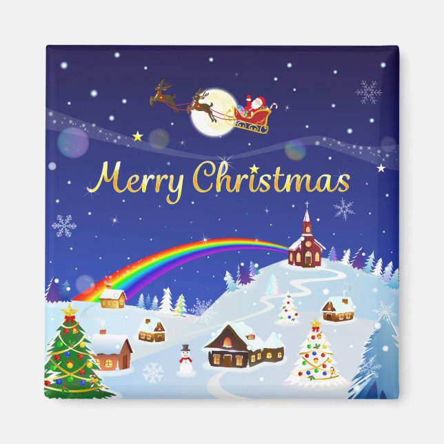 God jul på fullmånen magnet (Framsidan)