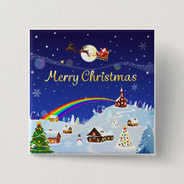 God jul på hela månen knapp