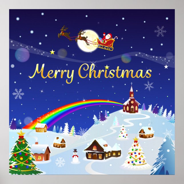 God jul på hela månen poster (Framsidan)