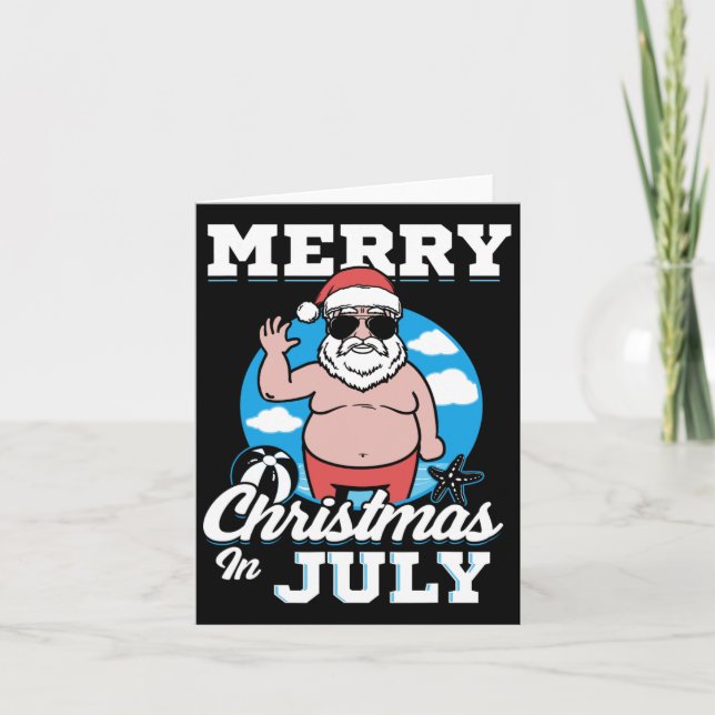God Jul på julen Rolig Tomte  Kort (Framsida)