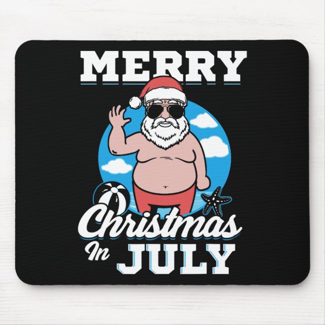 God Jul på Julen Rolig Tomte  Musmatta (Framsidan)