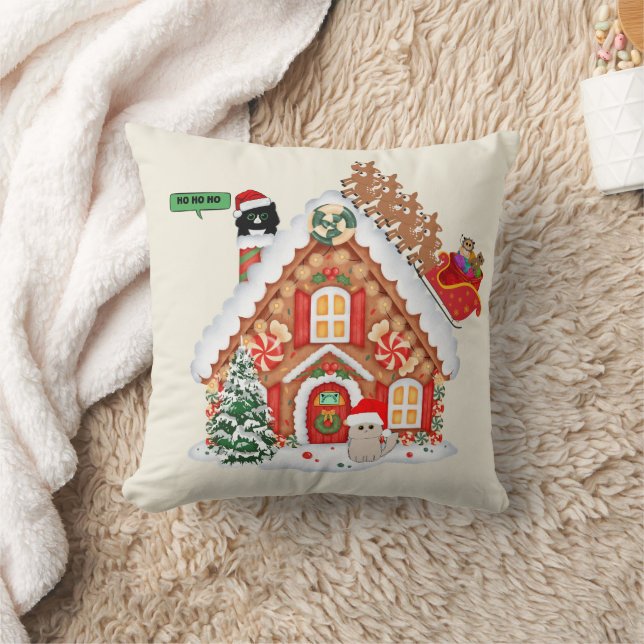 God jul på jultomten och vänner kudde (Filt)