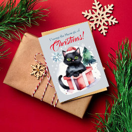 God jul på kattmänniskor Po Vykort