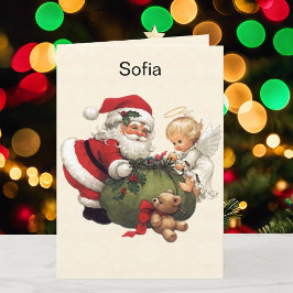God jul på Namn Jultomten Helgkort