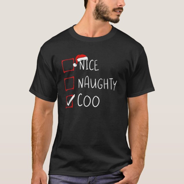God jul på Naughty COO-listchef T Shirt (Framsida)