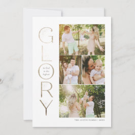 God jul på Religiösan Faux Gold Foil Julkort