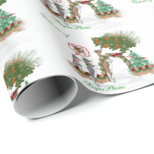 God jul på sockerplommon presentpapper
