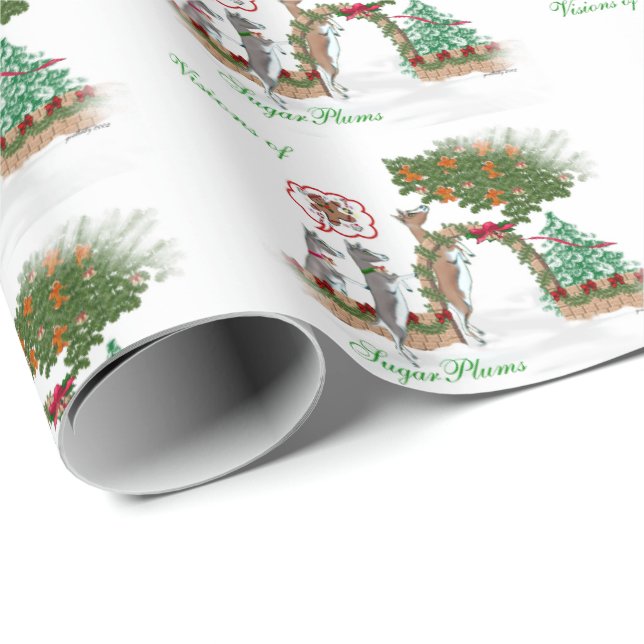 God jul på sockerplommon presentpapper (Rullad Hörn)