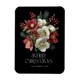 God jul Painterly Hellebore Helgdag Design Magnet