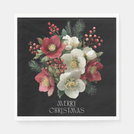 God jul Painterly Hellebore Helgdag Design Pappersservett