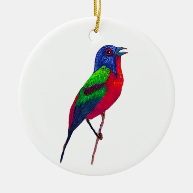 God jul ~Painting Bunting~ Ceramic Ornament (Framsidan)