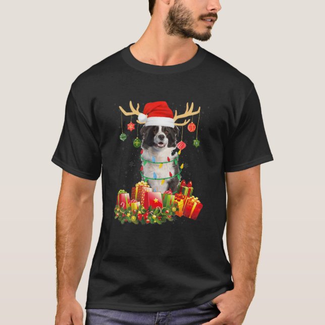 God jul Pajama Gräns Collie Costume T Shirt (Framsida)