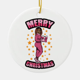 God jul Pajama Melanin X mas Sweater Sista Julgransprydnad Keramik