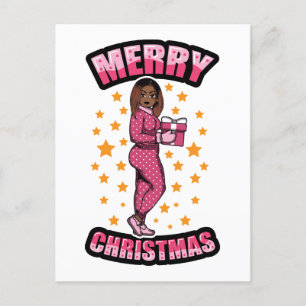 God jul Pajama Melanin X mas Sweater Sista Vykort