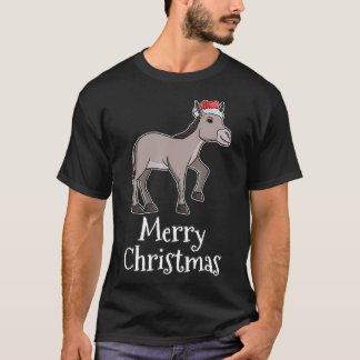 God jul Pajamas Donkey Santas Hat Gift Don T Shirt