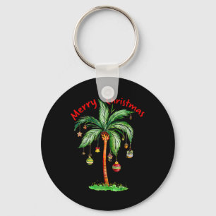 God Jul Palmträd Hawaii Hawaiianskt Tropiskt Nyckelring