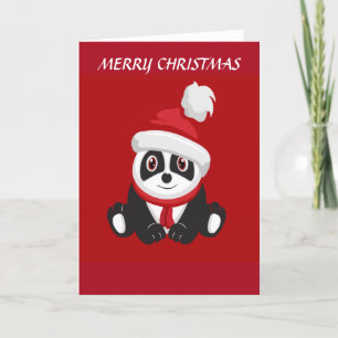 God jul Panda Bear Helgkort