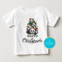 God jul Panda (Familj T-Shirt) T Shirt