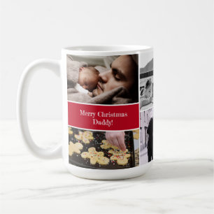 God jul pappa Anpassningsbar Photo Collage Helgdag Kaffemugg