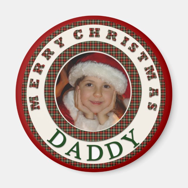 God jul pappa Anpassningsbar Photo Magnet (Framsidan)