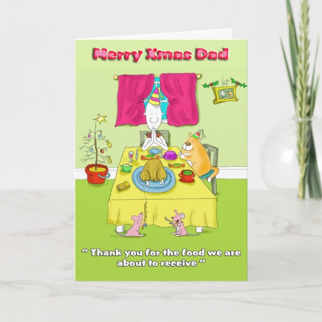 God jul Pappa Helgkort (Framsida)