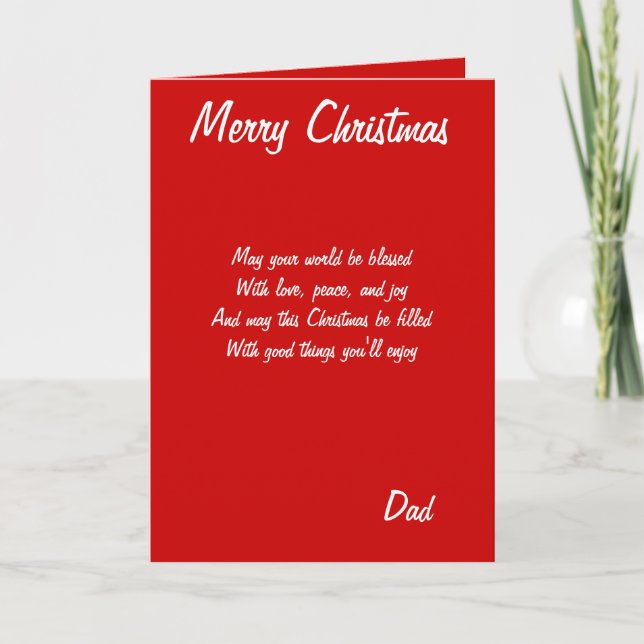 God jul pappa-kort helgkort (Framsida)