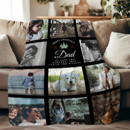 God jul Pappa Modern Family Photo Collage Fleecefilt