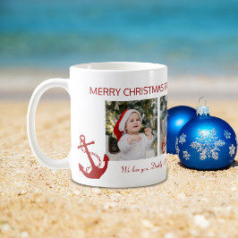 God jul pappa Nautical 4 Photo Collage Kaffemugg