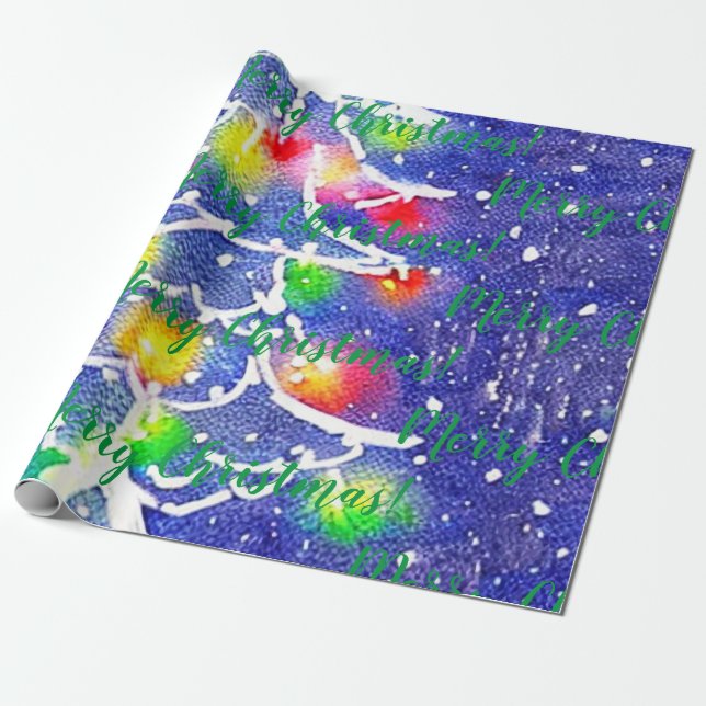 God Jul! Papper radbrytning Presentpapper (Utrullad)