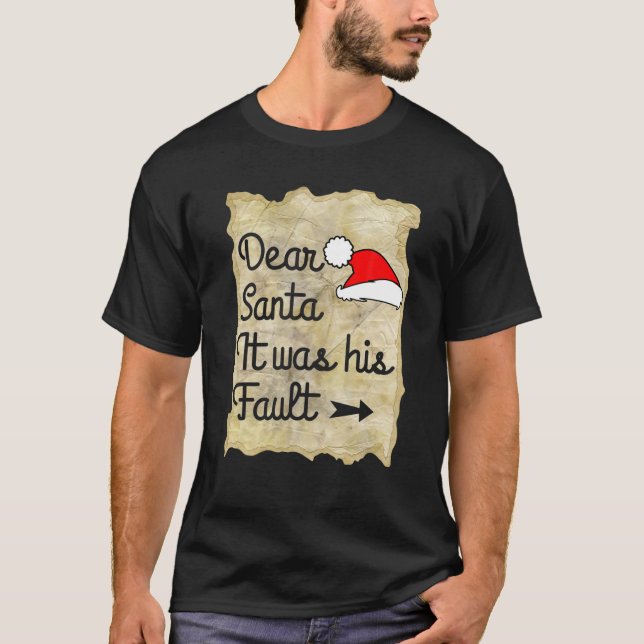 God jul, Par, det var hans fel T Shirt (Framsida)