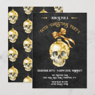 God jul Party Guld & Black Inbjudningar