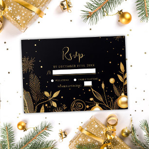 God jul Party Guld Modern Helgdag Festive OSA Kort