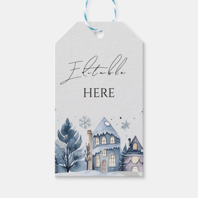 God jul party hälsning presentetikett (Framsidan)