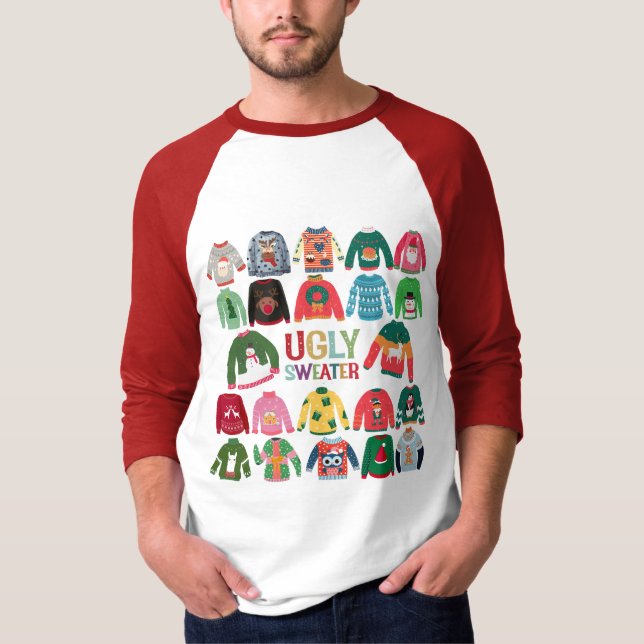 God jul, Party Raglan T Shirt (Framsida)