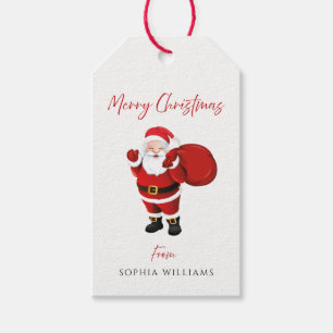 God jul Party Santa Family Namn Gift-Märkre Presentetikett