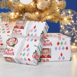 God jul Pastel Santa Godkänd Personlig Presentpapper