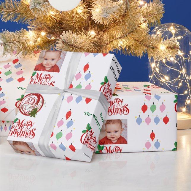 God jul Pastel Santa Godkänd Personlig Presentpapper (Helgdagar)