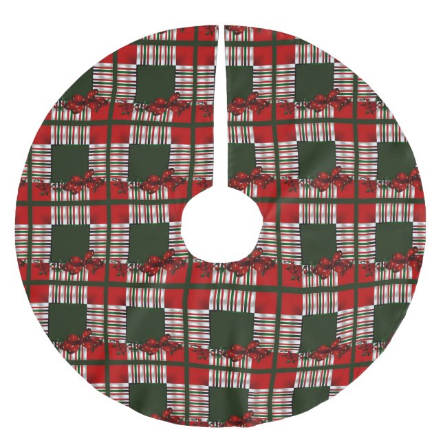 God jul Patchwork Julgransmatta Borstad Polyester (Framsidan)