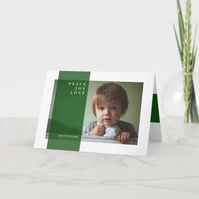 GOD JUL Peace Joy Kärlek Helgkort (Framsida)