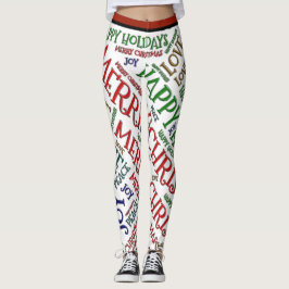 God jul Peace Kärlek Joy Mönster Leggings