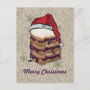 God jul Peanut Butter and Jelly Sandwiches Helg Vykort