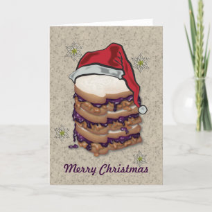 God jul Peanut Butter and Jelly Sandwiches Helgkort