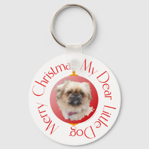God jul Pekingeser Nyckelring