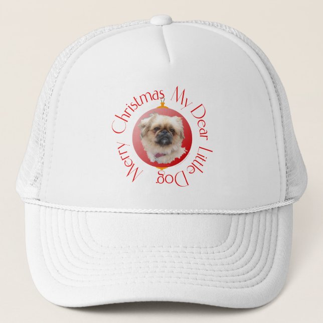 God Jul Pekingeser Truckerkeps (Framsida)