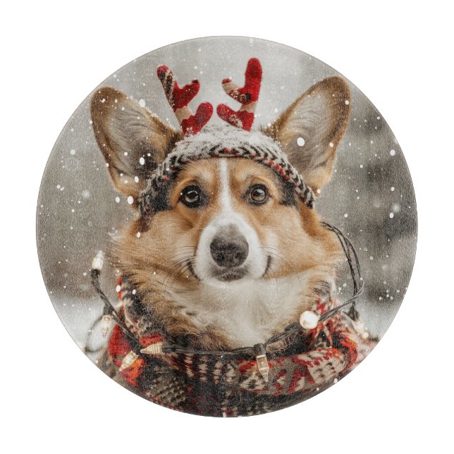 God jul Pembroke Welsh Corgi Hund (Framsidan)