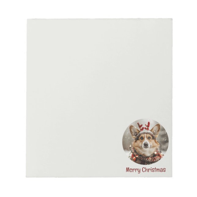 God jul Pembroke Welsh Corgi Hund Anteckningsblock (Framsida)