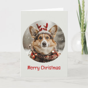 God jul Pembroke Welsh Corgi Hund Helgkort