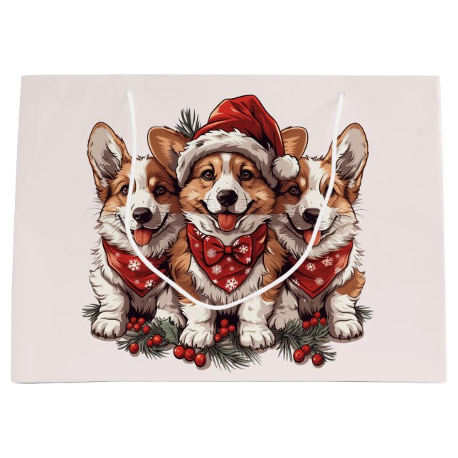 God jul Pembroke Welsh Corgi Puppies (Framsidan)