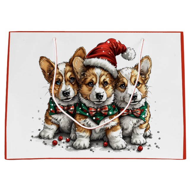 God jul Pembroke Welsh Corgi Puppies (Framsidan)