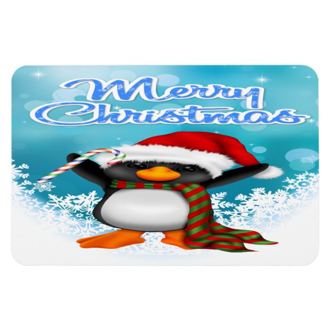 God jul Penguin Flex Magnets Magnet (Horisontell)